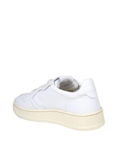 Shop Autry Medalist Sneakers In White Leather In White/white