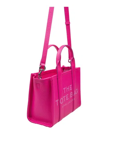 MARC JACOBS SMALL TOTE IN FUCHSIA LEATHER 