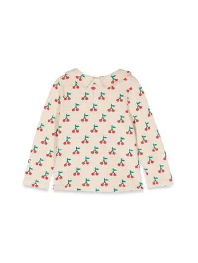 Bobo Choses Baby Cherry All Over Collar T-shirt In White