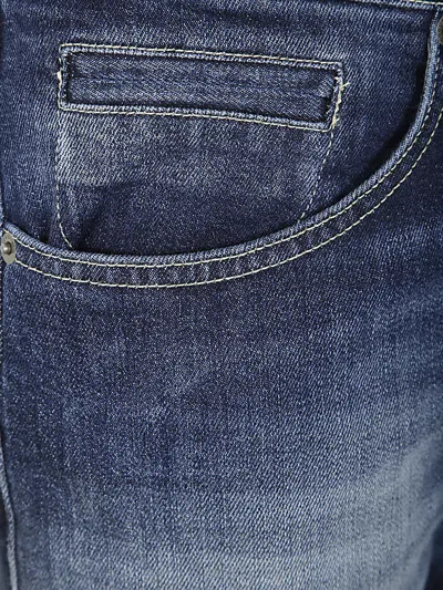 Dondup Dian Belt Loop Contrast Stitching Trousers In Blue