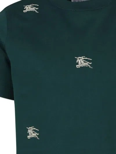 Burberry Ekd Cotton T-shirt In Dark Moss
