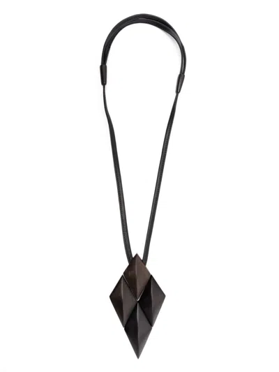 Shop Monies Pendant Necklace In Black