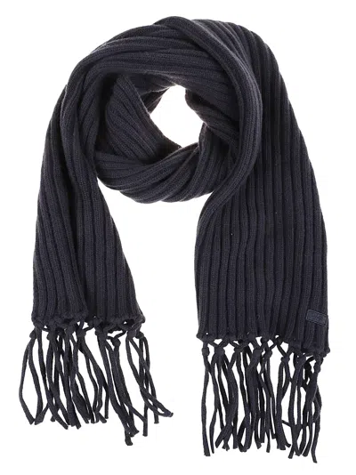 Shop Weekend Max Mara Bimba Knitted-jersey Scarf In Midnightblue