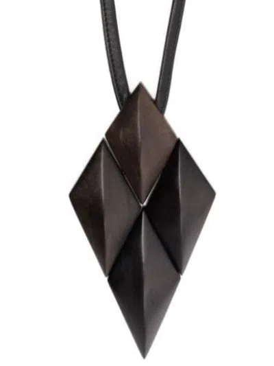 Monies Pendant Necklace In Black