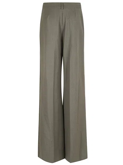 Shop Stella Mccartney Flannel Flared Trousers In Light Moss