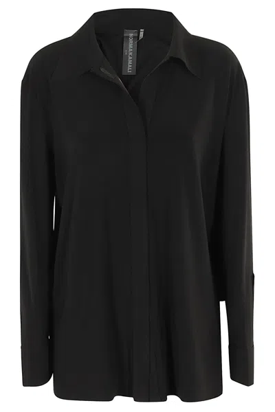 Shop Norma Kamali Boyfriend Nk Shirt In Black