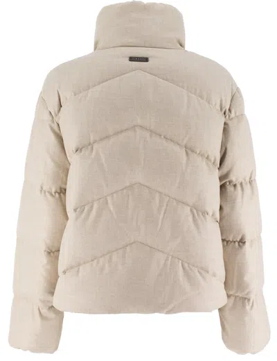 Shop Peserico Down Jacket In Orzo