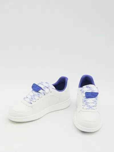 Shop Burberry Terrace Sneakers In White