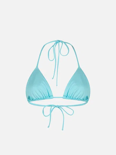 Mc2 Saint Barth Light Blue Lurex Triangle In Green