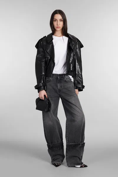 Haikure Cuff-detail Jeans In Black