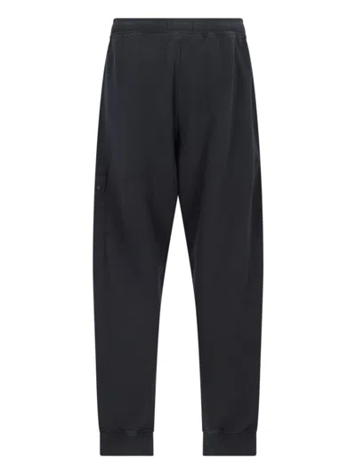 Shop Stone Island Cargo Track Pants In Black