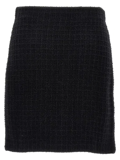 Shop Self-portrait Black Jewel Button Knit Mini Skirt