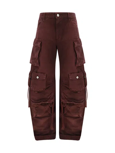 Shop Attico Fern Cargo Pants In Red/burgundy