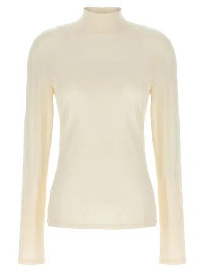 Shop Lemaire Rib Turtleneck Turtleneck Sweater In White