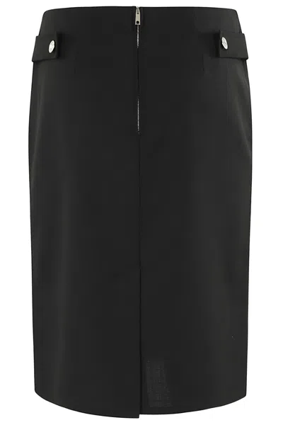 Moschino Gonna Misto Lana Tailoring In Nero