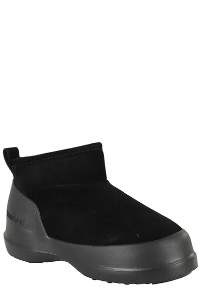 Moon Boot Luna Low-suede Boots In Black