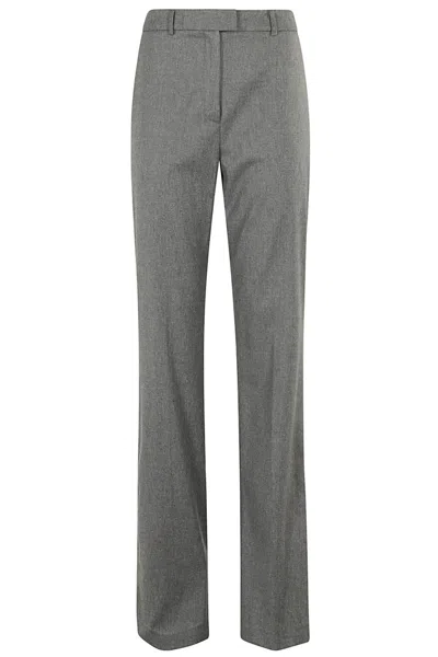 The Andamane High-waisted Gray Trousers In Grey Melange
