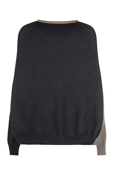 Moschino Virgin Wool Cardigan In Multicolor