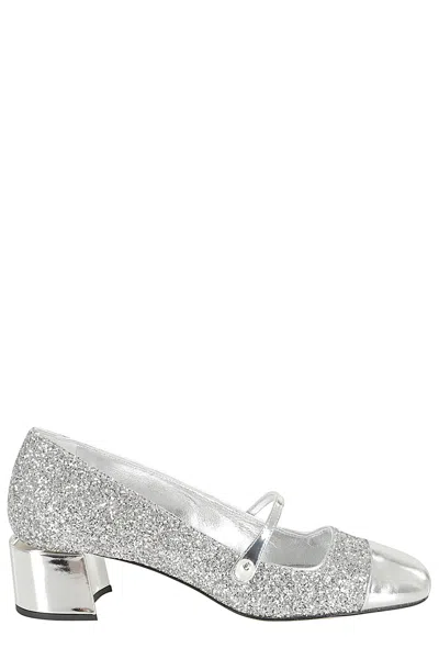 Shop Jimmy Choo Elisa 45 In Silver Silver