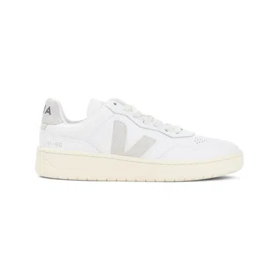 Shop Veja V-90 Sneakers In Extra White Natural