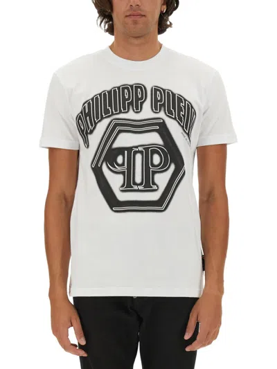 Philipp Plein Logo Print T-shirt In White