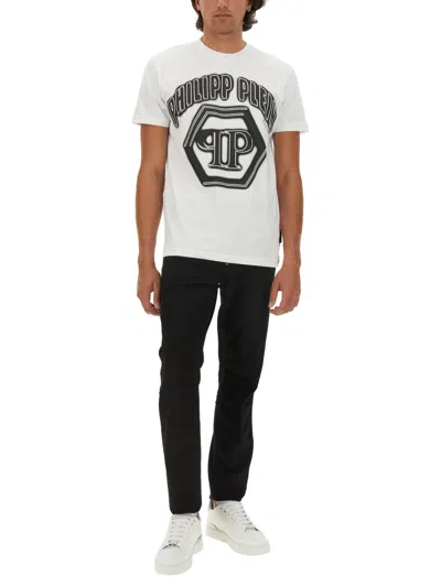 Philipp Plein Logo Print T-shirt In White