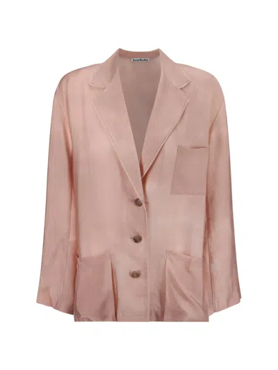 Shop Acne Studios Blazer Jacket In Pink