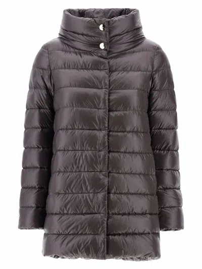 Herno Amelia Quilted Nylon Down Jacket In Grigio