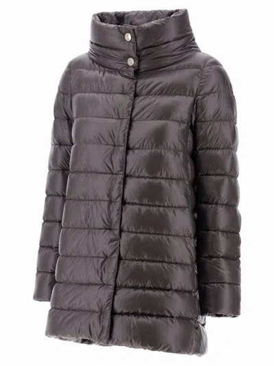 Herno Amelia Quilted Nylon Down Jacket In Grigio