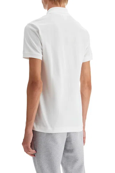 Lacoste Cotton Piquet Polo In Blanc
