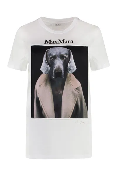 Shop Max Mara Cipria Printed T-shirt In White