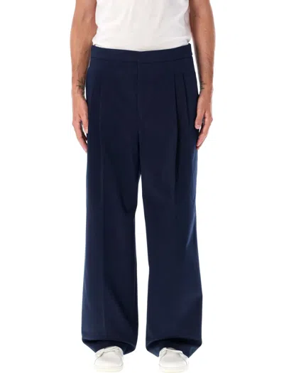 Shop Ami Alexandre Mattiussi Large Fit Trouser In Blue