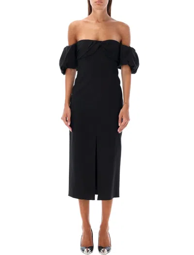 Shop Isabel Marant Darlena Midi Dress In Black