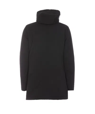 Herno Technical Fabric Parka In Black