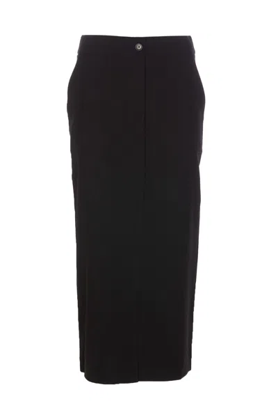 Shop Pinko Lanterna Skirt In Nero Limousine