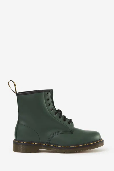 Dr. Martens 1460 Smooth Leather Lace Up Boots In Green