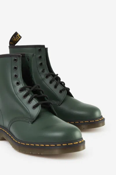 Dr. Martens 1460 Smooth Leather Lace Up Boots In Green