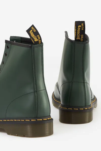 Shop Dr. Martens' 1460 Smooth Combat Boots In Green Smooth