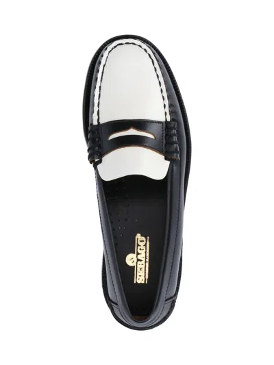 Shop Sebago Classic Dan Loafers In Black/white