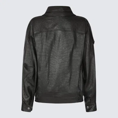 Shop Saint Laurent Black Leather Jacket