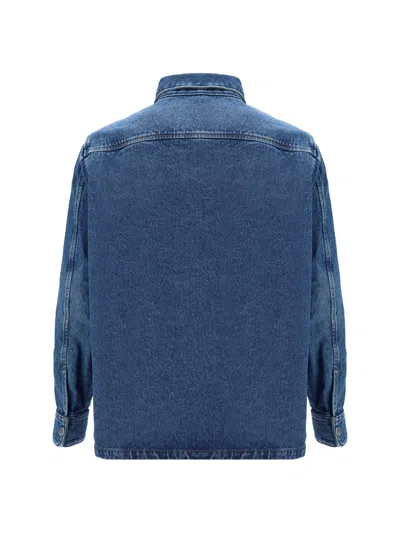 Shop Ami Alexandre Mattiussi Denim Shirt In Blue