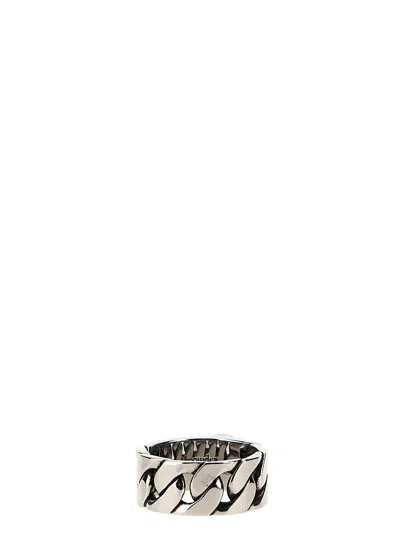 Shop Alexander Mcqueen Perla Skull Ring In Silver