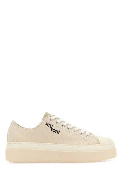 Shop Isabel Marant Sand Canvas Austen Low Sneakers In Beige