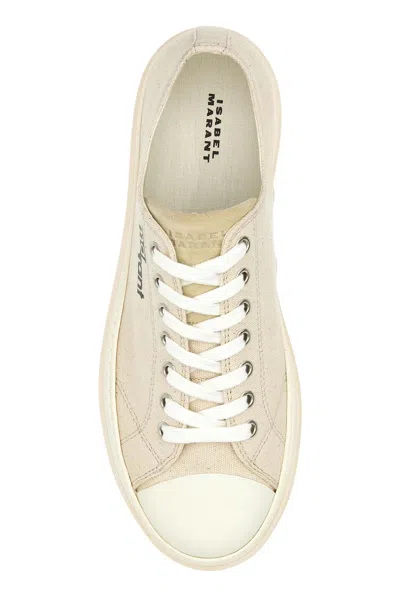 Shop Isabel Marant Sand Canvas Austen Low Sneakers In Beige