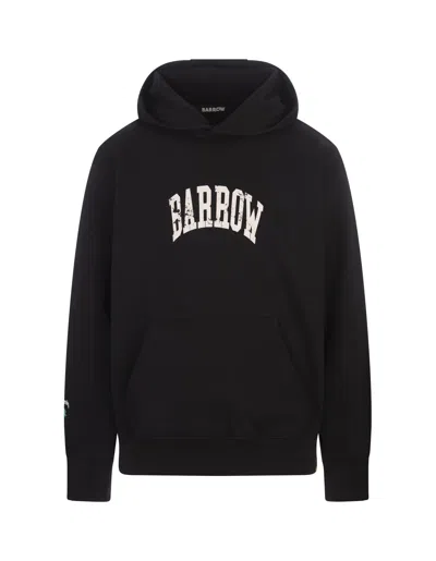 Shop Barrow Black Hoodie With Logo And Smile