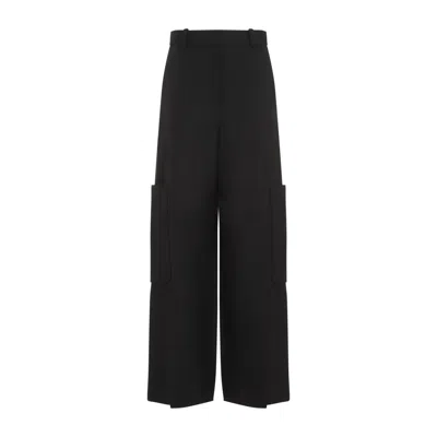 Khaite Waistband Loop Casual Pants In Black