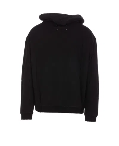 Shop Maison Margiela Logo Hoodie In Black