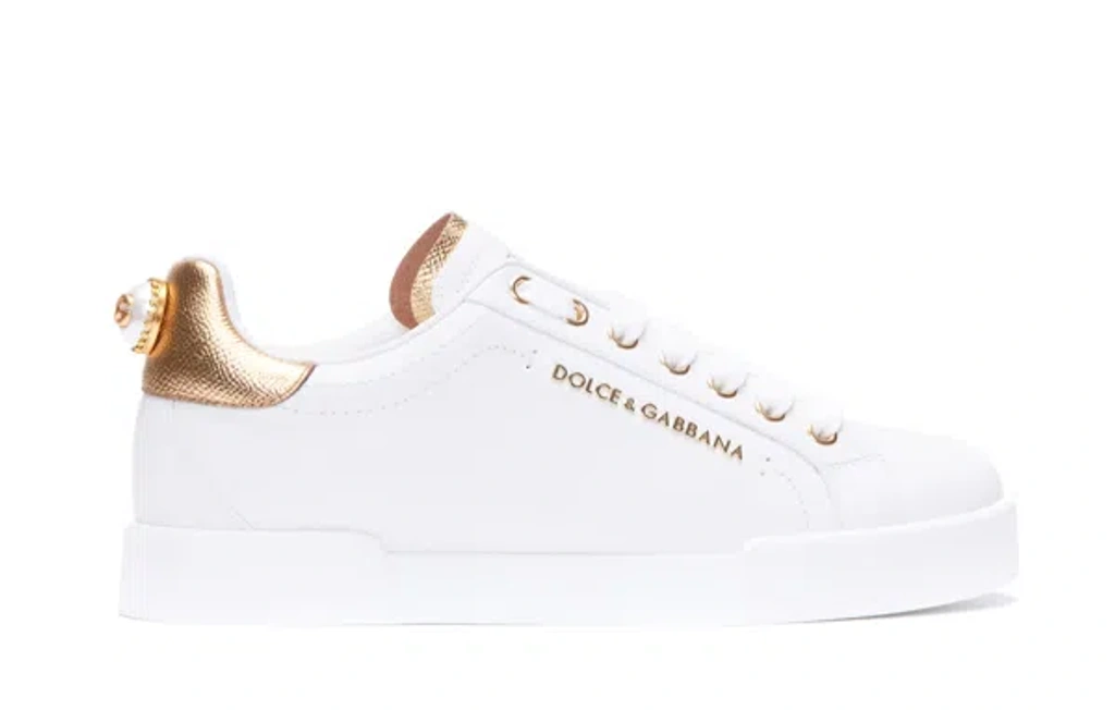 Dolce gabbana gold shoes sales