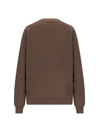 Shop Lemaire Neckline Cardigan In Brown