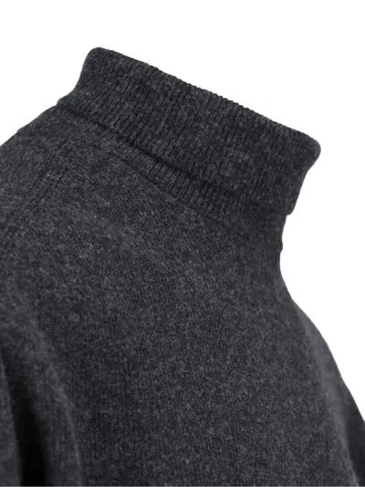 Shop Lemaire High Neck Sweater In Grey